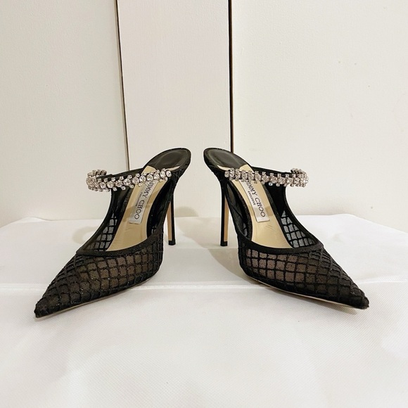 Jimmy Choo Glitter Crystal Bing Heels - Picture 3 of 9